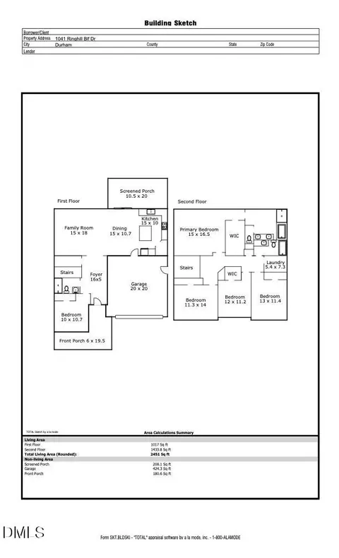 Floorplan - 1041 Ringhill Bluff Dr, Durham, NC 27704 photo 2 of 2