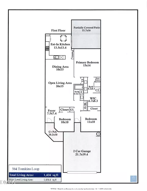 Floorplan - 564 Tomkins Loop, Cary, NC 27519 photo 1 of 1