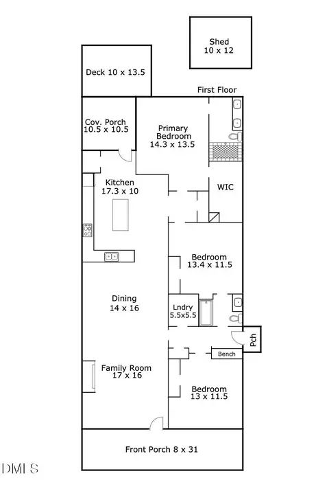 Floorplan - 1107 Spruce St, Durham, NC 27701 photo 2 of 2