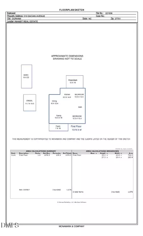 Floorplan - 310 Dacian Ave, Durham, NC 27701 photo 1 of 1