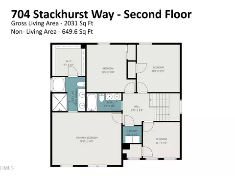 Floorplan - 704 Stackhurst Way, Wake Forest, NC 27587 photo 2 of 2