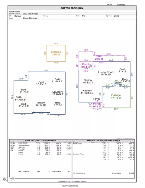 Floorplan - 1103 Talbot Pl, Durham, NC 27703 photo 1 of 1