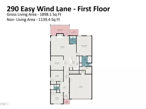 Floorplan - 290 Easy Wind Ln, Garner, NC 27529 photo 2 of 3