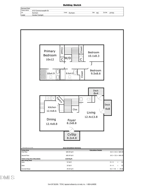 Floorplan - 412 Commonwealth St, Durham, NC 27703 photo 1 of 2