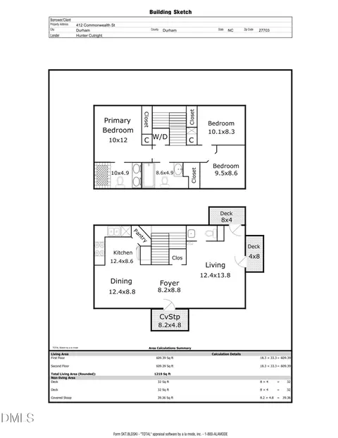 Floorplan - 412 Commonwealth St, Durham, NC 27703 photo 2 of 2