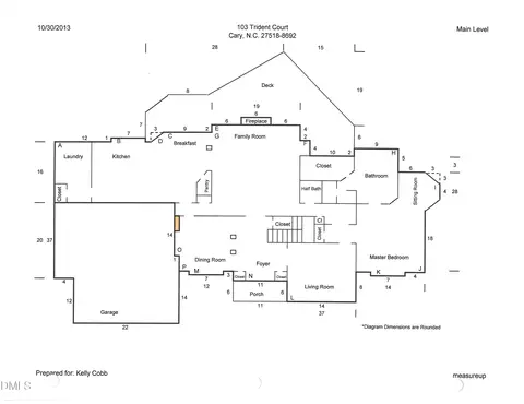 Floorplan - 103 Trident Ct, Cary, NC 27518 photo 1 of 3