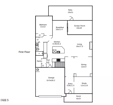 Floorplan - 321 Toadstool Trl, Wake Forest, NC 27587 photo 1 of 2
