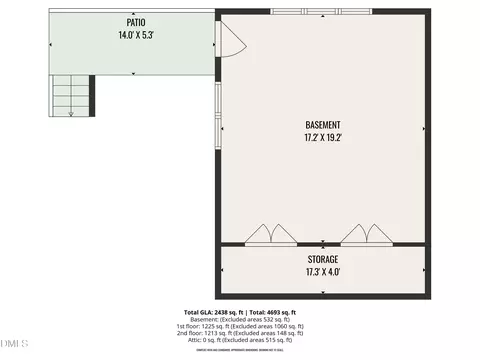 Floorplan - 5321 Oakbrook Dr, Durham, NC 27713 photo 1 of 8