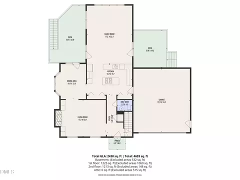 Floorplan - 5321 Oakbrook Dr, Durham, NC 27713 photo 2 of 8