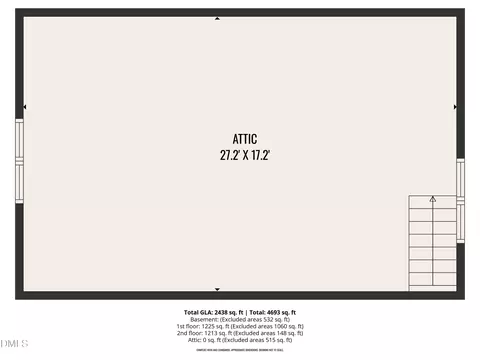 Floorplan - 5321 Oakbrook Dr, Durham, NC 27713 photo 4 of 8