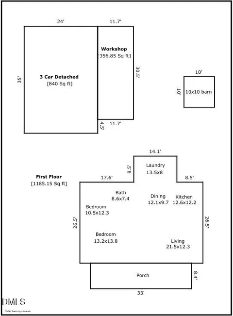 Floorplan - 732 Mason Rd, Durham, NC 27712 photo 2 of 2