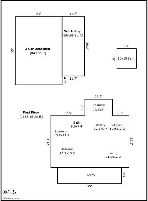 Floorplan - 732 Mason Rd, Durham, NC 27712 photo 1 of 2