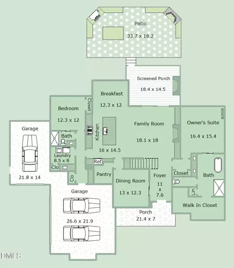 Floorplan - 721 Pelzer Dr, Wake Forest, NC 27587 photo 1 of 4
