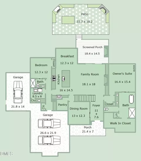 Floorplan - 721 Pelzer Dr, Wake Forest, NC 27587 photo 3 of 4