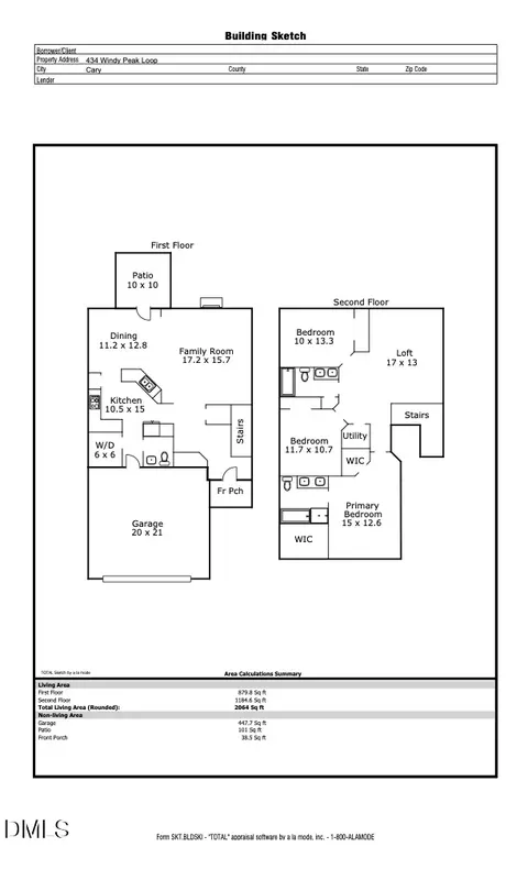 Floorplan - 434 Windy Peak Loop, Cary, NC 27519 photo 1 of 2