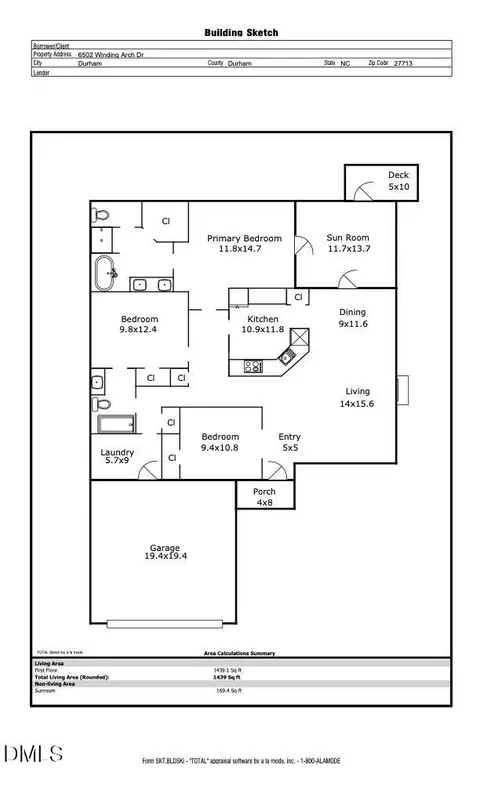 Floorplan - 6502 Winding Arch Dr, Durham, NC 27713 photo 1 of 1
