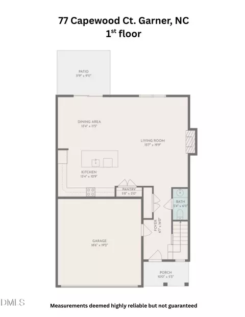 Floorplan - 77 Capewood Ct, Garner, NC 27529 photo 1 of 2