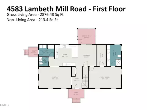 Floorplan - 4583 Lambeth Mill Rd, Bennett, NC 27208 photo 1 of 4
