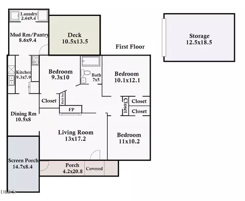 Floorplan - 1922 Glendale Ave, Durham, NC 27701 photo 1 of 1