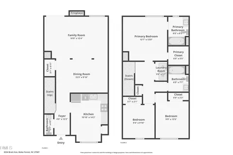 Floorplan - 8334 Bratt Ave, Wake Forest, NC 27587 photo 1 of 1