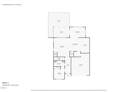 Floorplan - 1925 Custom Ln, Apex, NC 27502 photo 4 of 6