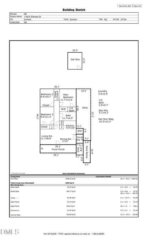 Floorplan - 1108 Ellerbee St, Durham, NC 27704 photo 2 of 2