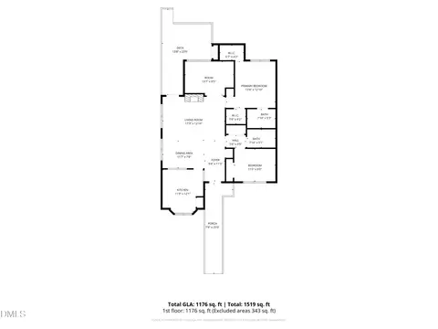 Floorplan - 138 Timber Ridge Dr, Durham, NC 27713 photo 1 of 1