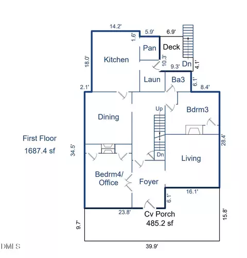 Floorplan - 325 E Trinity Ave, Durham, NC 27701 photo 4 of 6