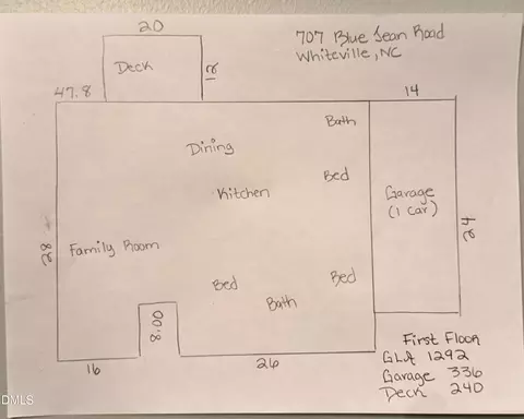 707 Blue Jean Rd, Whiteville, NC 28472