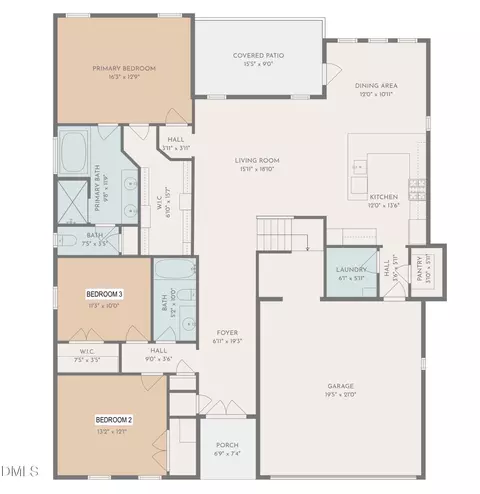 Floorplan - 1649 Chalk Rd, Wake Forest, NC 27587 photo 4 of 6