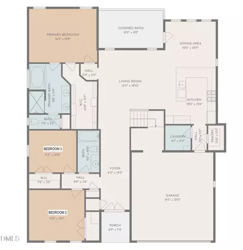 Floorplan - 1649 Chalk Rd, Wake Forest, NC 27587 photo 2 of 6