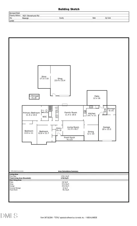 Floorplan - 1621 Stonehurst Rd, Raleigh, NC 27607 photo 1 of 2