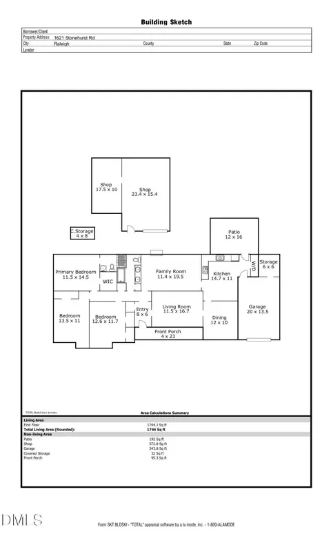 Floorplan - 1621 Stonehurst Rd, Raleigh, NC 27607 photo 2 of 2