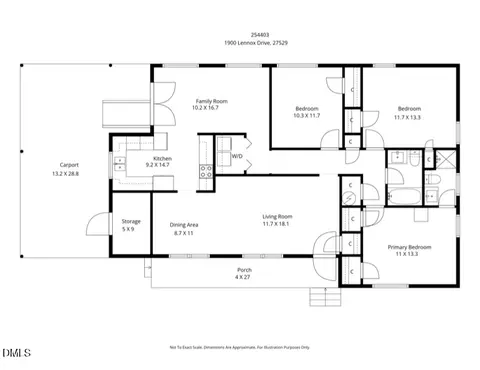 Floorplan - 1900 Lennox Dr, Garner, NC 27529 photo 1 of 1
