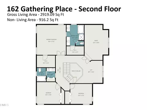Floorplan - 162 Gathering Pl, Durham, NC 27713 photo 2 of 3