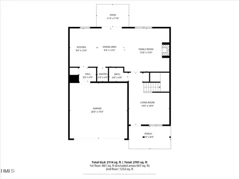 Floorplan - 405 Joyner Bluff Dr, Wake Forest, NC 27587 photo 1 of 3