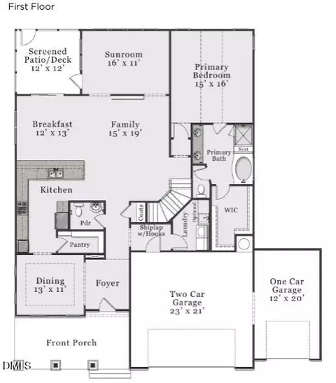 Floorplan - 2044 Upland Dr, Durham, NC 27712 photo 1 of 2