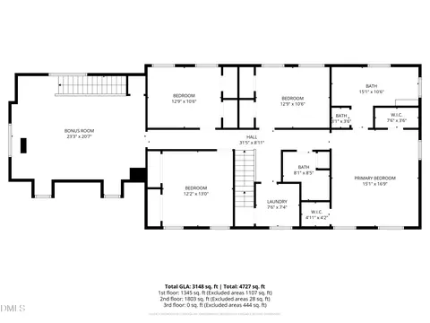 Floorplan - 4212 Cobscook Dr, Durham, NC 27707 photo 2 of 4