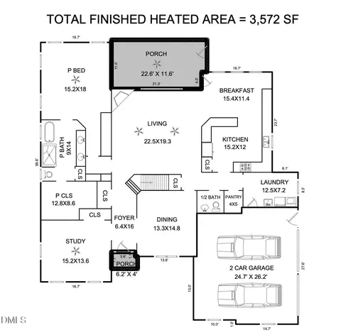 Floorplan - 7 Middlesbrough Ct, Durham, NC 27705 photo 3 of 4