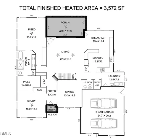 Floorplan - 7 Middlesbrough Ct, Durham, NC 27705 photo 1 of 4