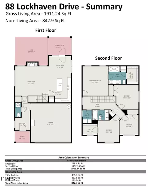 Floorplan - 88 Lockhaven Dr, Garner, NC 27529 photo 1 of 1
