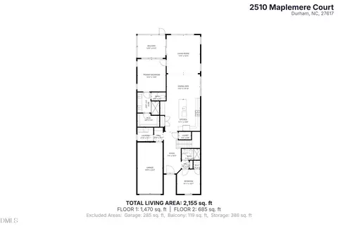 Floorplan - 2510 Maplemere Ct, Durham, NC 27703 photo 3 of 4