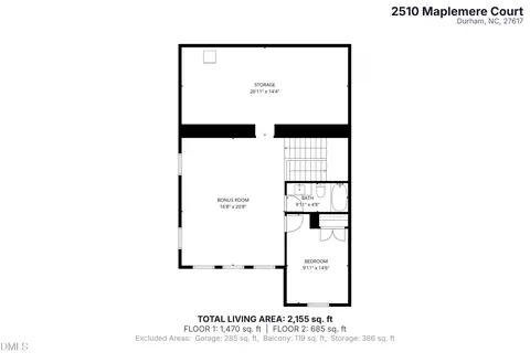 Floorplan - 2510 Maplemere Ct, Durham, NC 27703 photo 4 of 4