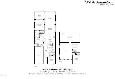 Floorplan - 2510 Maplemere Ct, Durham, NC 27703 photo 1 of 4