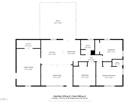 Floorplan - 408 Lakeside Dr, Garner, NC 27529 photo 1 of 1