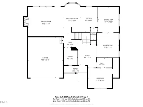 Floorplan - 211 Stablegate Dr, Cary, NC 27513 photo 1 of 2
