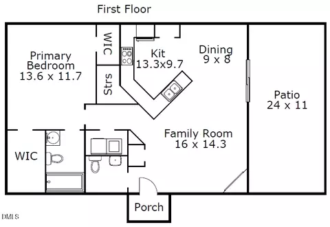Floorplan - 502 Elm Ave, Wake Forest, NC 27587 photo 1 of 2