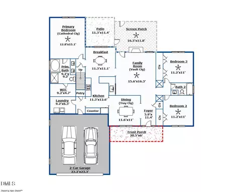 Floorplan - 2450 Rolling Tracks Rd, Willow Spring, NC 27592 photo 3 of 4