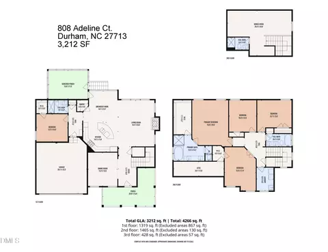 Floorplan - 808 Adeline Ct, Durham, NC 27713 photo 1 of 2