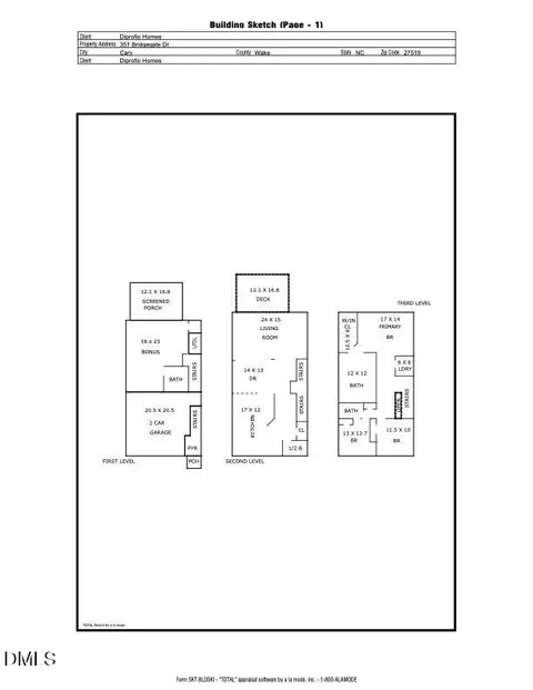 Floorplan - 351 Bridgegate Dr, Cary, NC 27519 photo 1 of 1
